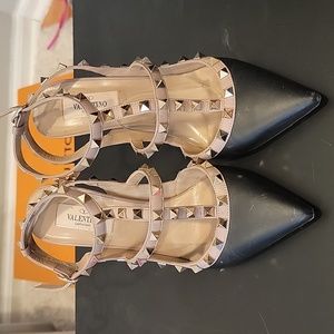 VALENTINO Rockstud Caged 100 Heels Black